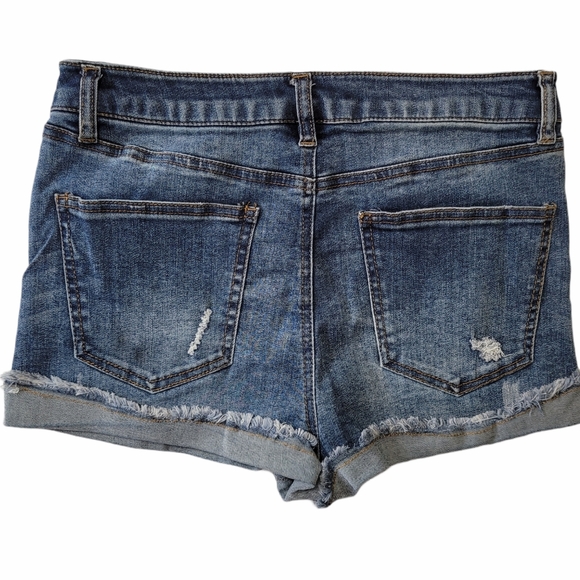 Women's Refuge Hi Waist Button Fly Shorts Sz 8 - Picture 2 of 4